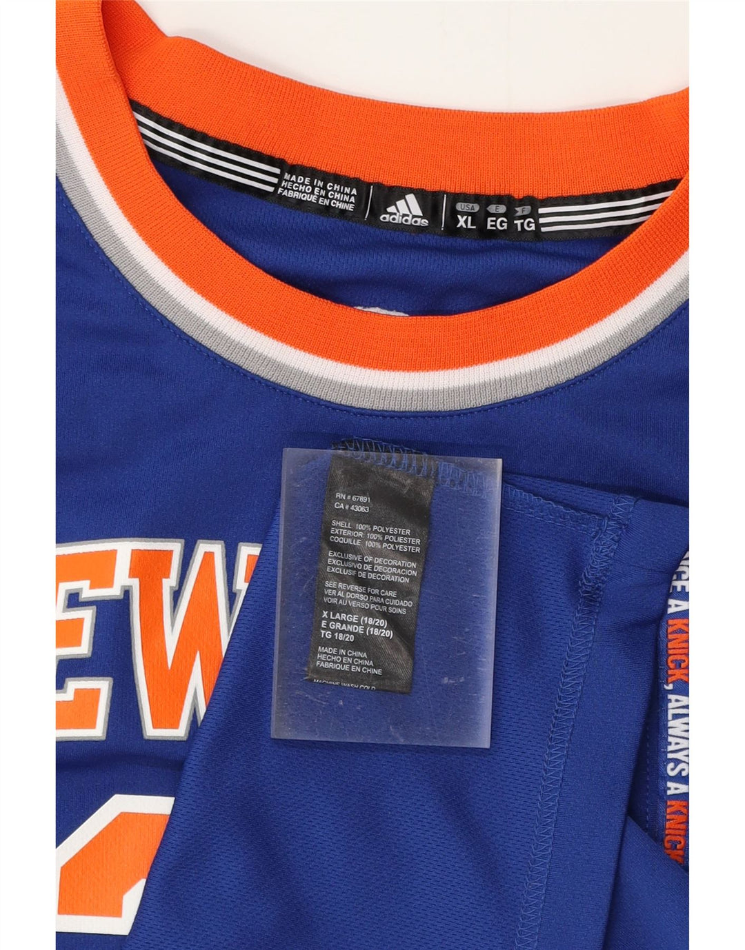 Ανδρικό γιλέκο ADIDAS New York Knicks Graphic Top XL Blue Polyester