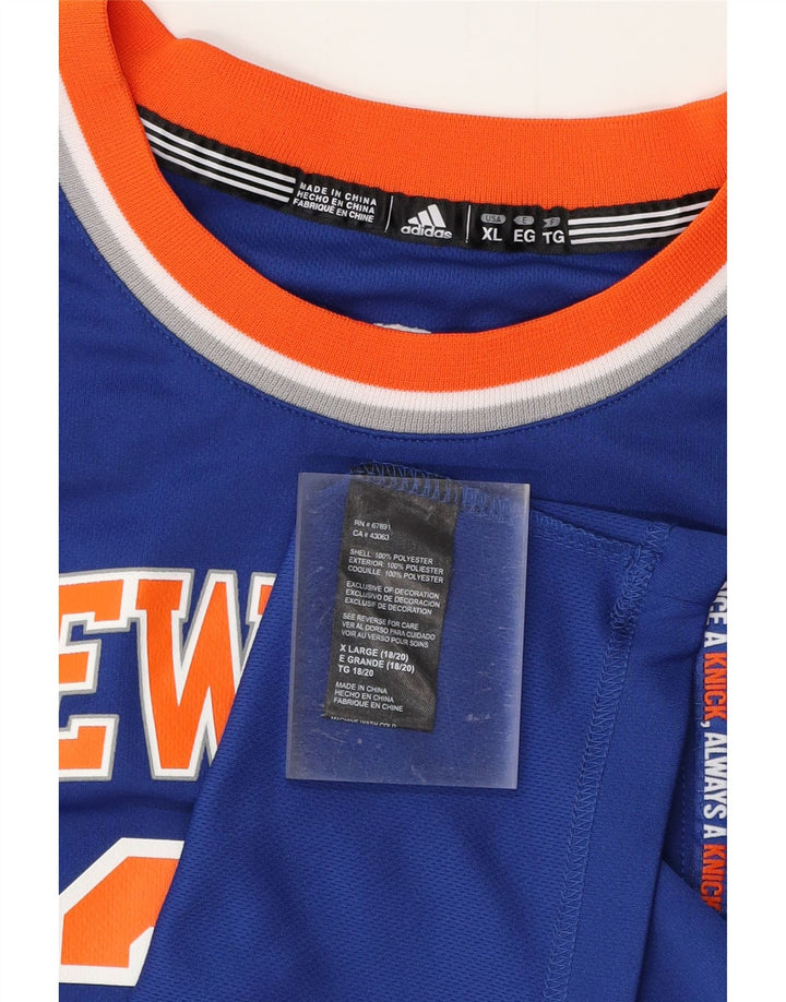Ανδρικό γιλέκο ADIDAS New York Knicks Graphic Top XL Blue Polyester