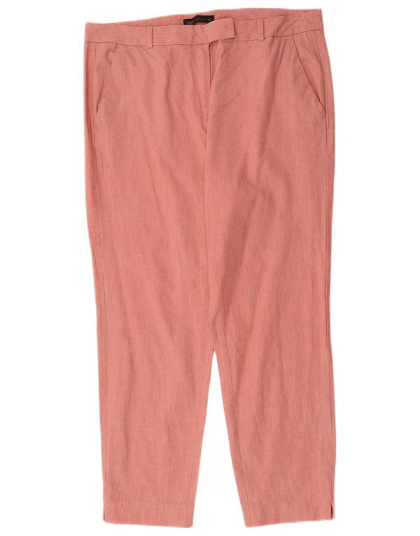 MARKS & SPENCER Γυναικείο ψηλόμεσο παντελόνι Chino UK 18 XL W36 L27 Ροζ