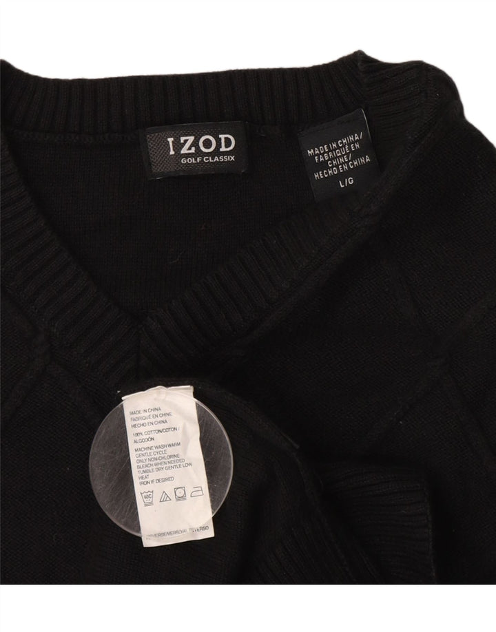 Ανδρικό γιλέκο IZOD Tank Top Large Navy Blue Argyle/Diamond Cotton