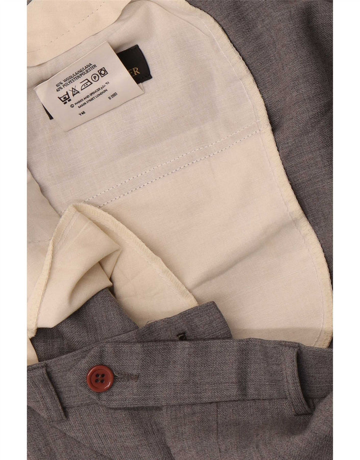 Ανδρικό ίσιο παντελόνι Marks & Spencer W40 L29 Γκρι μαλλί