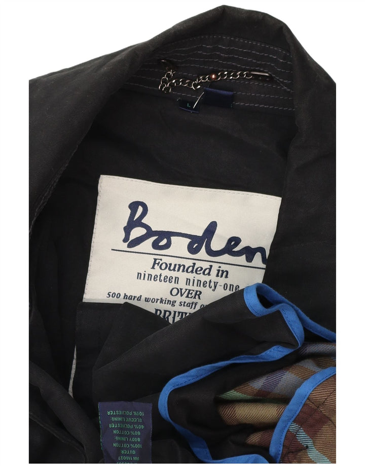 BODEN Ανδρική καμπαρντίνα UK 40 Large Black Cotton