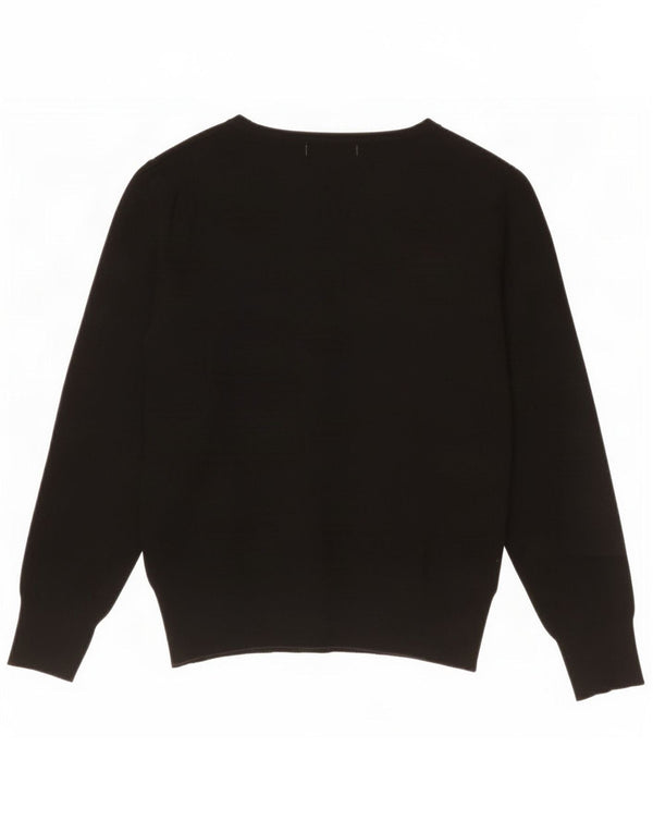 Marks & Spencer Womens Crop Cardigan Sweater UK 8 Small Black Viscose
