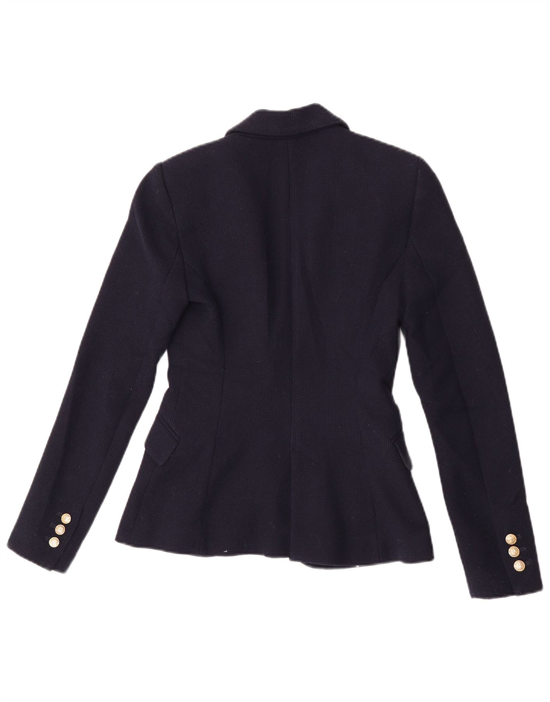 Zara Γυναικείο μπλέιζερ 1 κουμπιού μπουφάν UK 6 XS Navy Blue Polyester