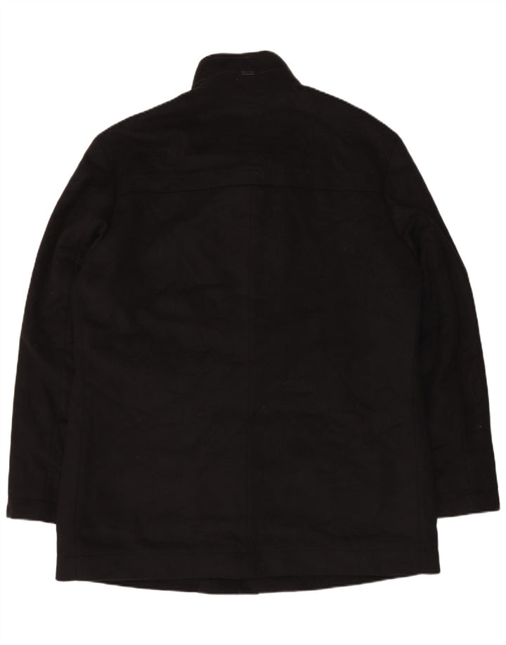 Ανδρικό πανωφόρι Hugo Boss EU 56 3XL Μαύρο Μάλλινο