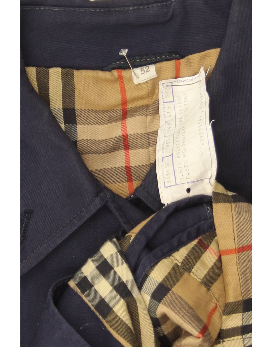 Vintage Ανδρικό Πανωφόρι IT 52 XL Navy Blue Polyester
