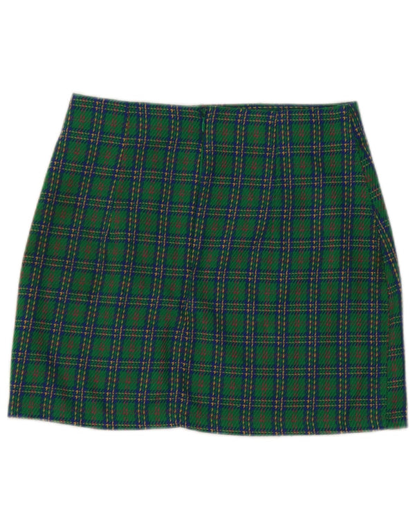 TOPSHOP Γυναικεία Petite Mini Φούστα UK 6 XS W26 Green Check