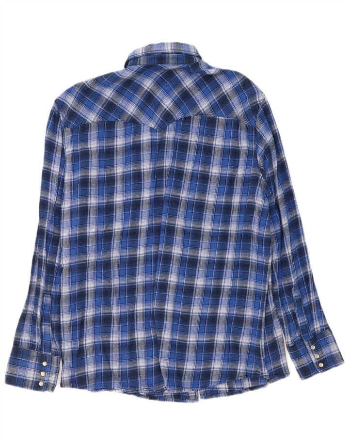Ανδρικό φανελένιο πουκάμισο Wrangler XL Μπλε βαμβακερό