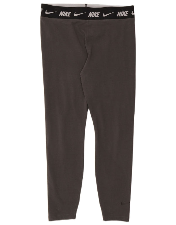 Γυναικεία γραφικά κολάν Nike UK 18 XL Γκρι χρώματος βαμβακερό