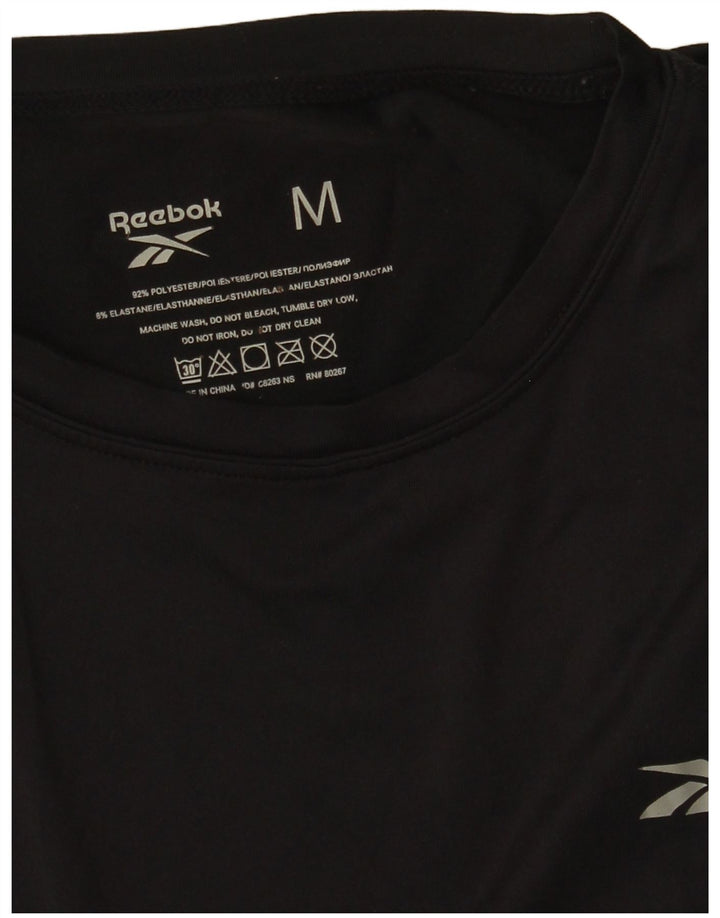 Ανδρικό T-Shirt Reebok Top Medium Μαύρο Πολυεστέρας