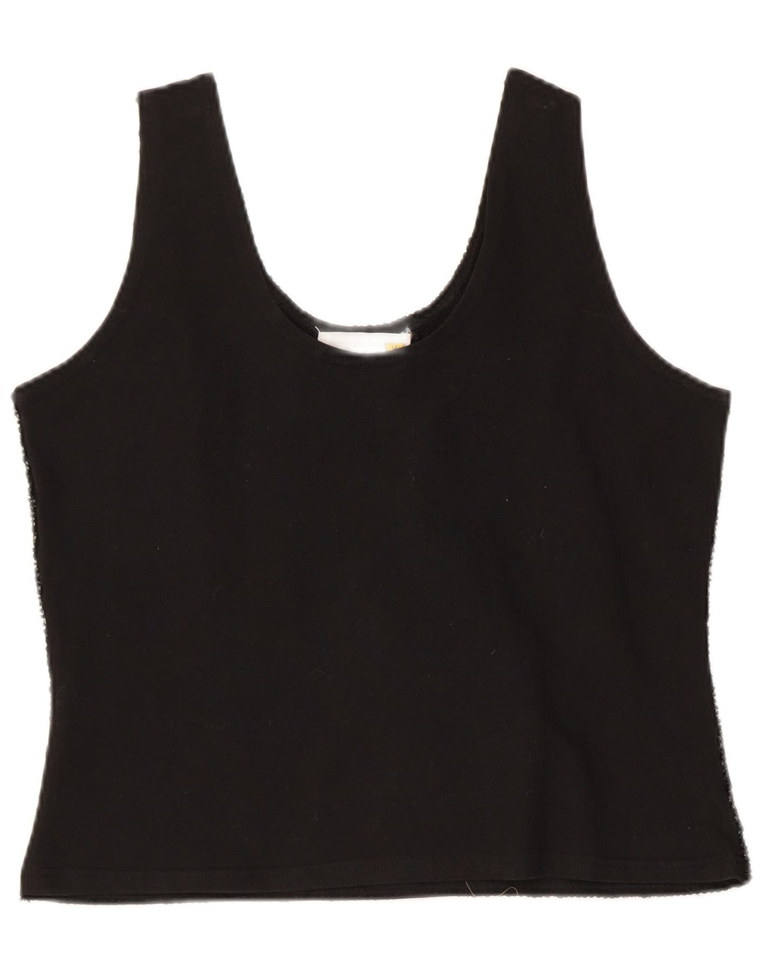 Vintage Womens Evening Abstract Pattern Μπλούζα Κορυφή UK 12 Medium Black