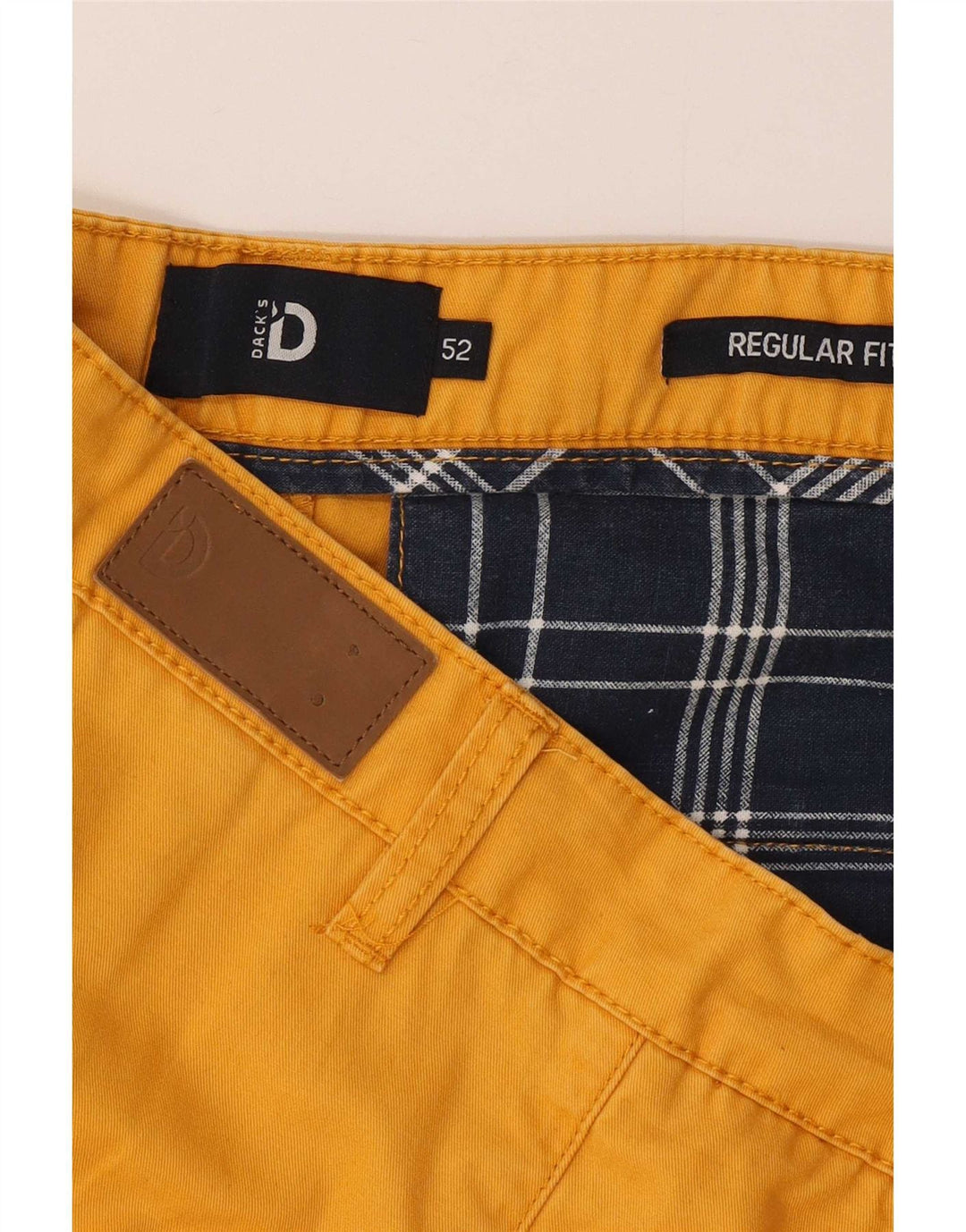 Dack's ανδρικό σορτς Chino με κανονική εφαρμογή IT 52 XL W38 κίτρινο βαμβακερό