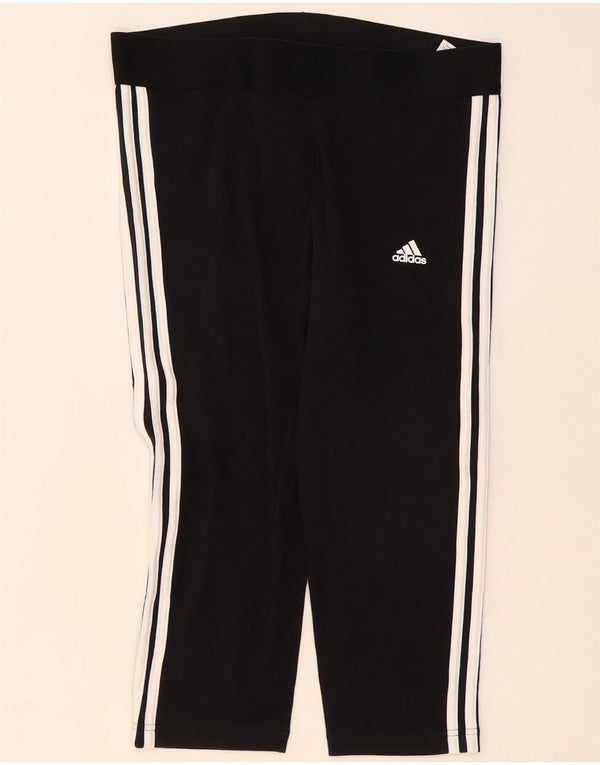 Adidas Γυναικείο Κάπρι Κολάν UK 16/18 Μεγάλο μαύρο βαμβακερό