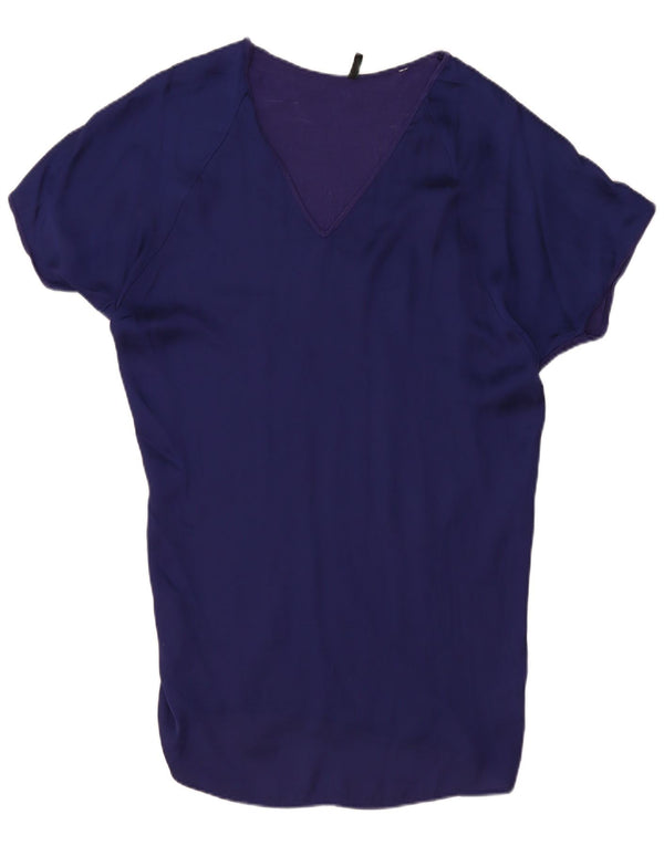 Γυναικείο φόρεμα Benetton Relaxed Fit Basic UK 14 Medium Navy Blue Viscose
