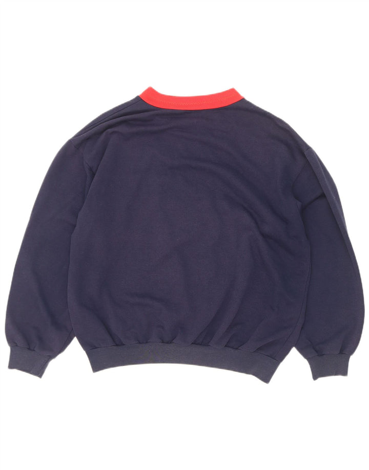 John Peter Γυναικεία φούτερ Jumper UK 16 Large Navy Blue Colourblock