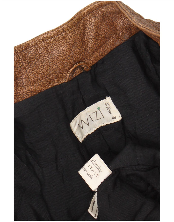 Vintage Ανδρικό Bomber Δερμάτινο Μπουφάν IT 48 Δερμάτινο Μεσαίο Καφέ