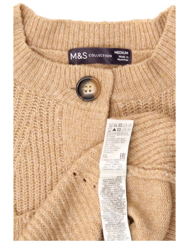 Γυναικεία ζακέτα Marks & Spencer UK 14 Ακρυλικό μεσαίου καφέ