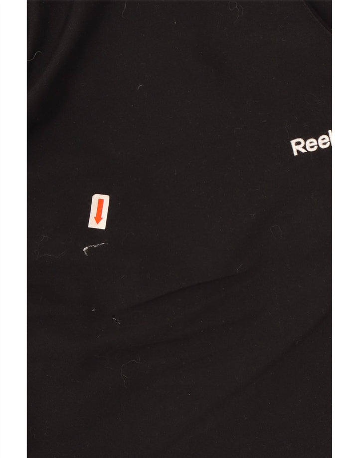 REEBOK Mens Graphic Tracksuit Trousers Medium  Black Polyester Vintage Reebok and Second-Hand Reebok from Messina Hembry 