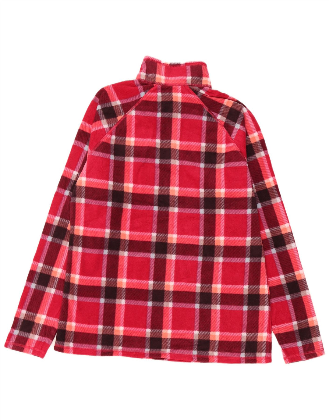 EDDIE BAUER Γυναικείο φερμουάρ φλις λαιμόκοψη UK 14 μεσαίο κόκκινο πολυεστέρας