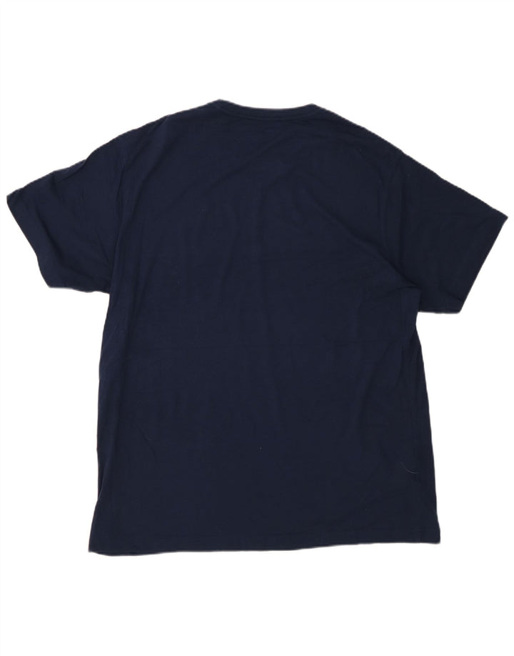 EDDIE BAUER Ανδρικό T-Shirt Top Large Navy Blue από βαμβάκι