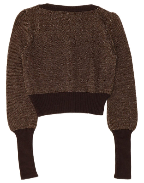 Max & Co. Γυναικεία ζακέτα Crop UK 12 μεσαίου καφέ χρώματος