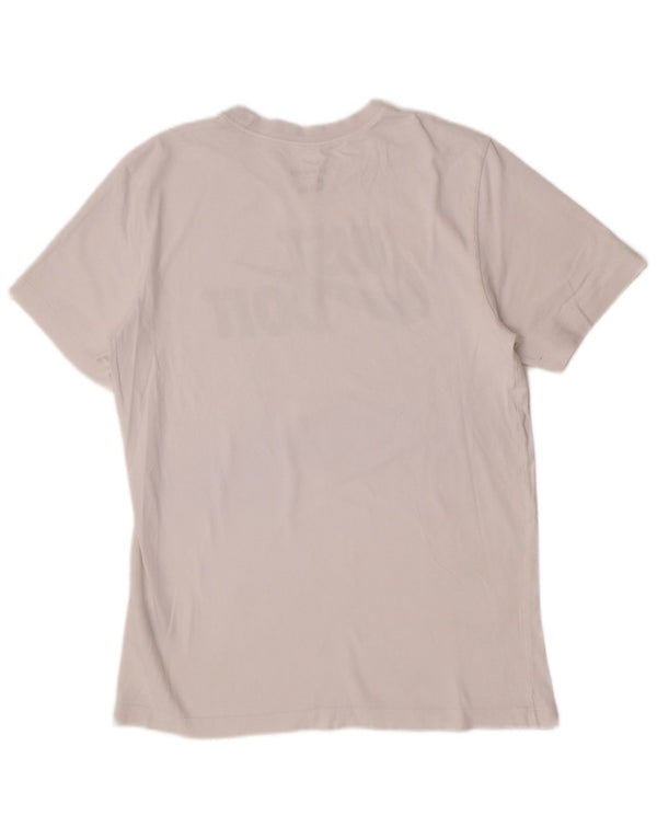 Ανδρικό γραφικό T-Shirt Adidas Top από μεσαίο λευκό βαμβακερό