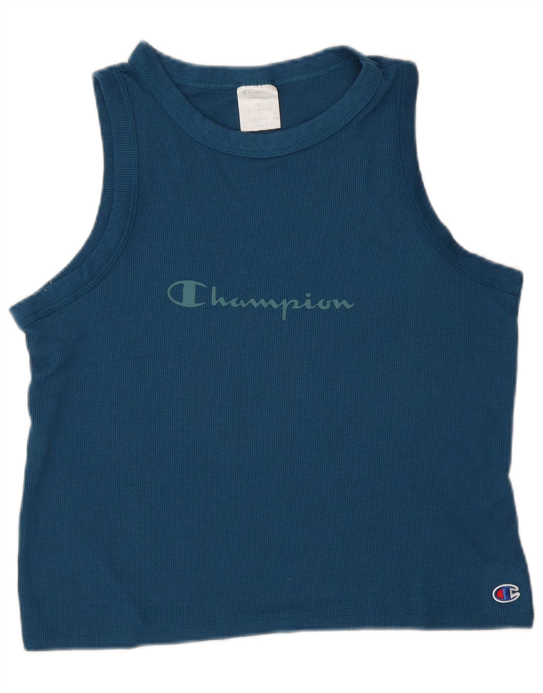 Champion Γυναικείο Γραφικό Γιλέκο Τοπ UK 12 Medium Blue Polyester