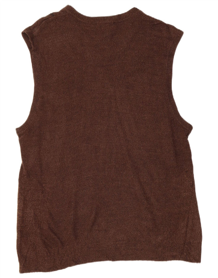 DOCKERS Ανδρικό γιλέκο Tank Top Large Brown Argyle/Diamond Acrylic