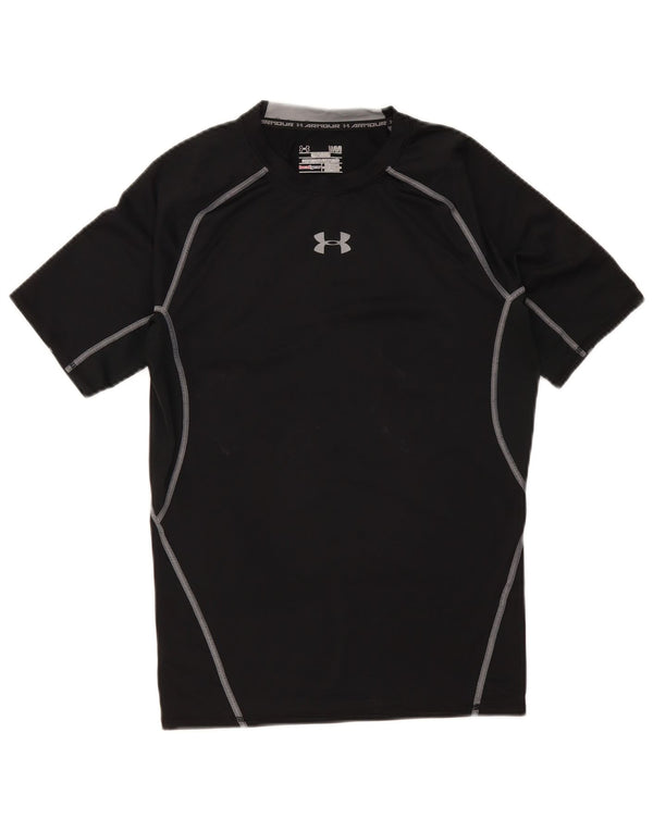 Under Armour Mens Heat Gear Graphic T-Shirt Top Large Μαύρο
