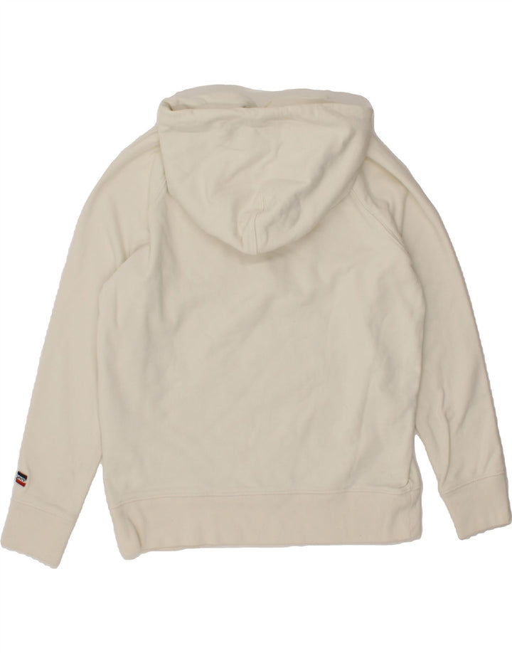 LEVI'S Womens Oversized Graphic Hoodie Jumper UK 10 Small Off White Vintage Levi's and Second-Hand Levi's from Messina Hembry 