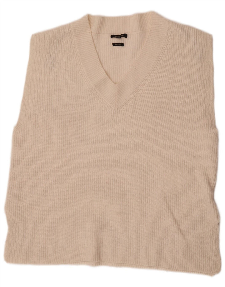 Massimo Dutti Γυναικείο Γιλέκο Τοπ UK 14 Medium Off White Polyamide