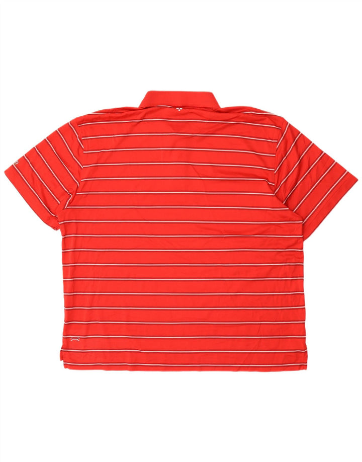 Izod Ανδρικό πουκάμισο γκολφ πόλο 2XL κόκκινο ριγέ πολυεστέρα