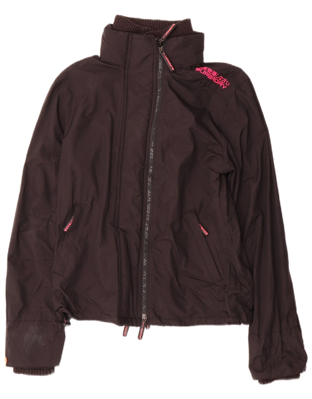 Superdry Γυναικείο Windcheater Windbreaker Jacket UK 12 Medium Black