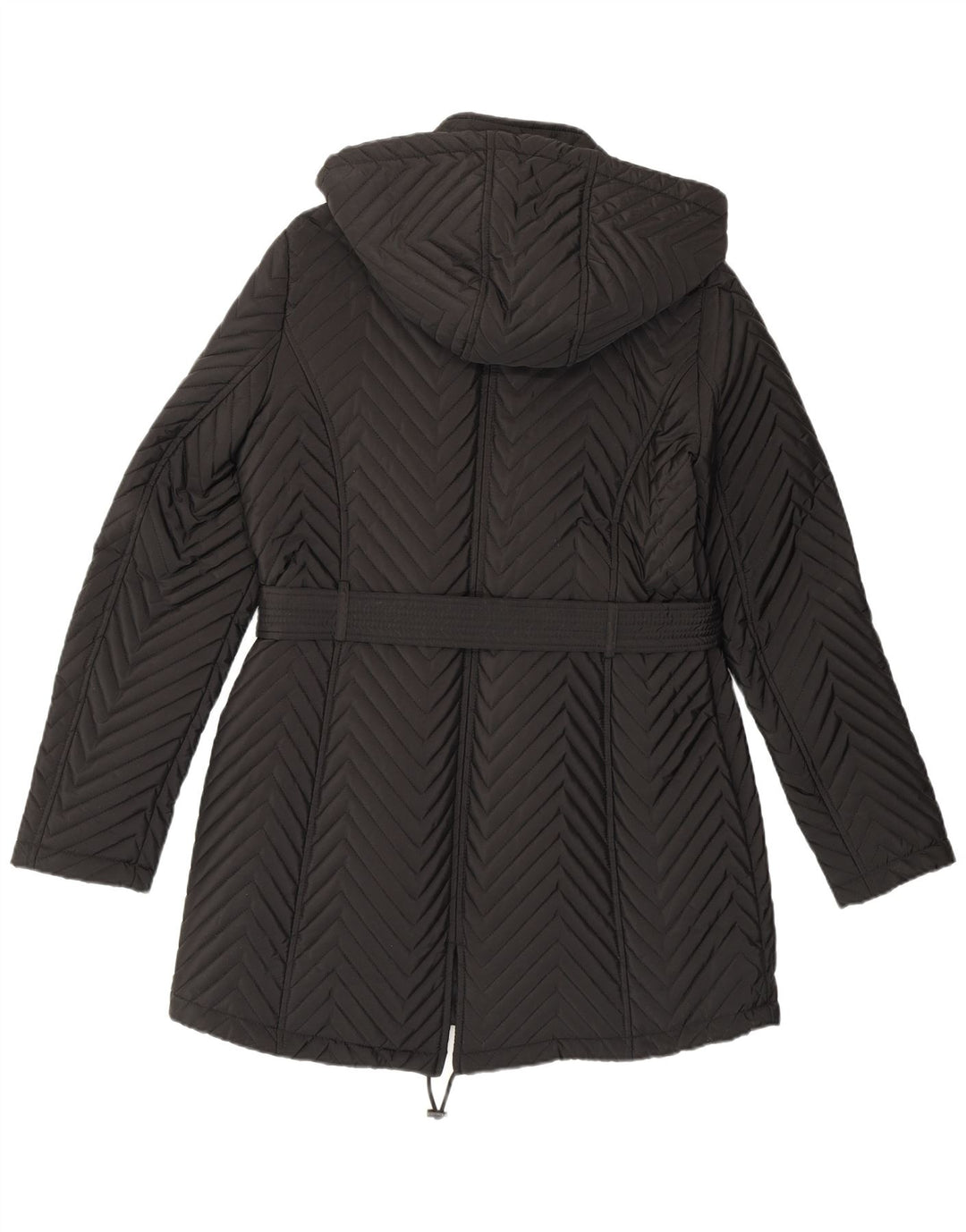 Dkny Γυναικείο Αντιανεμικό Παλτό UK 12 Medium Black Chevron
