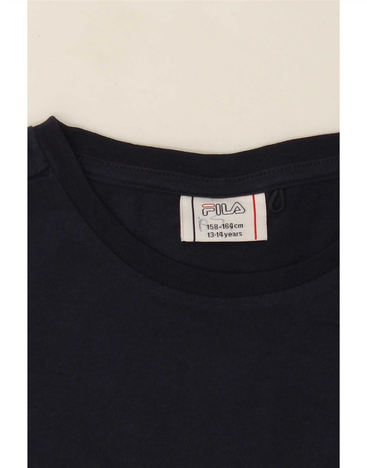 Fila Boys Graphic T-Shirt Top 13-14 Years Navy Blue