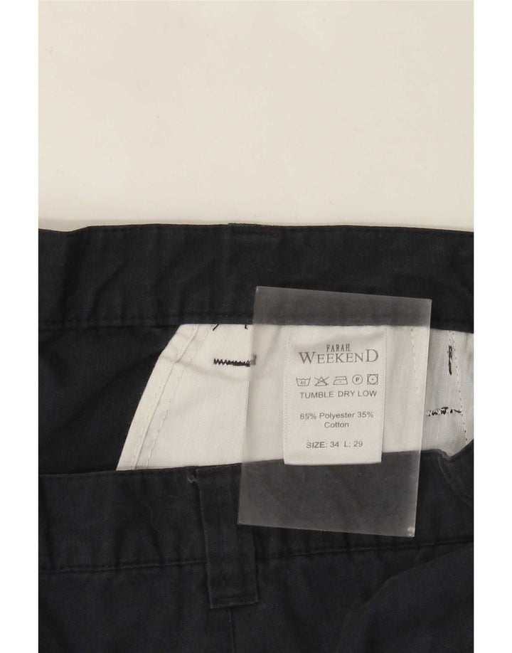 Farah Ανδρικό Σαββατοκύριακο ίσιο παντελόνι Chino W34 L29 Navy Blue Polyester