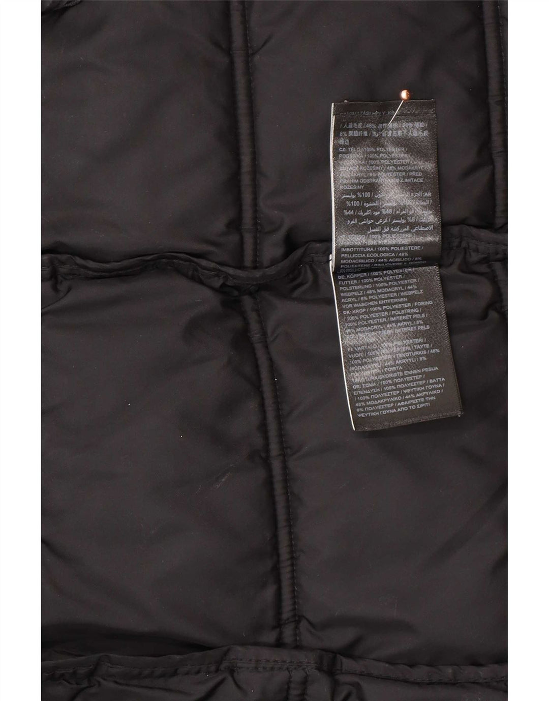 Superdry γυναικείο παλτό με κουκούλα με επένδυση UK 12 μεσαίο μαύρο πολυεστέρα