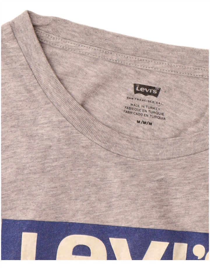 Ανδρικό γραφικό T-Shirt Levi's Top Βαμβακερό με μεσαίο γκρι χρώμα