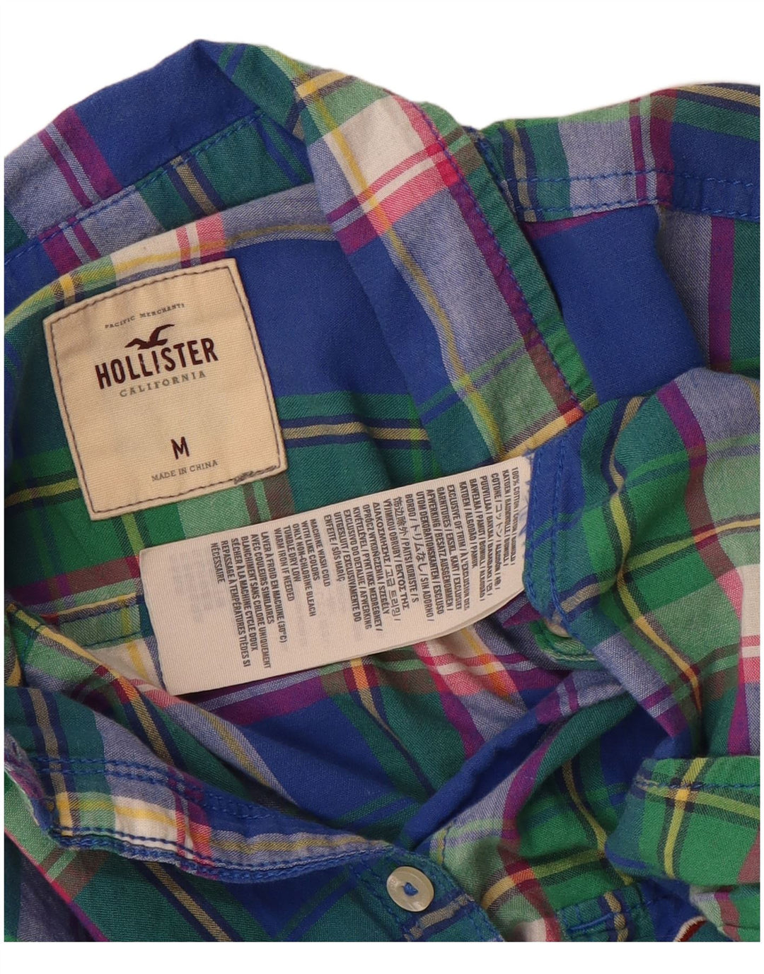 Γυναικείο πουκάμισο Hollister UK 12 μεσαίο πολύχρωμο βαμβακερό καρό