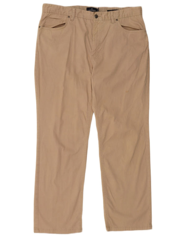 Marks & Spencer Mens Blue Harbour Straight Casual Παντελόνι W36 L29 Beige