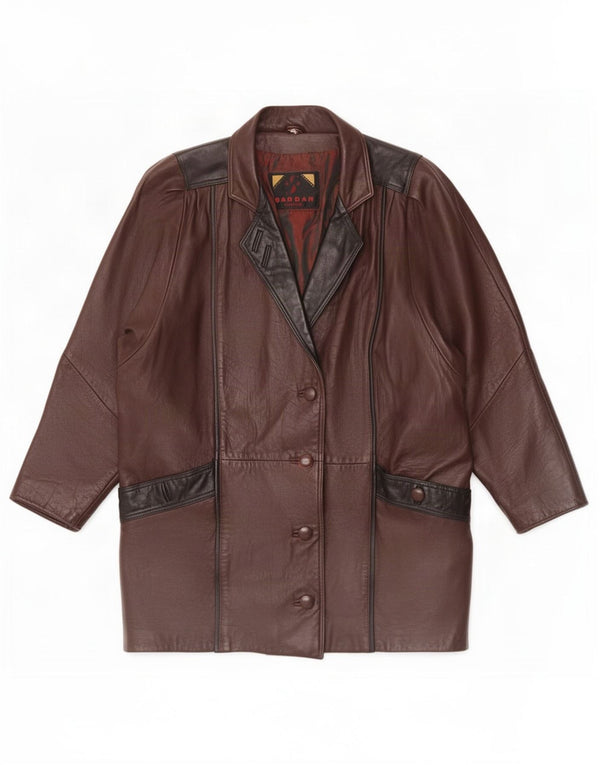 Sardar Γυναικείο Δερμάτινο Παλτό UK 16 Large Brown