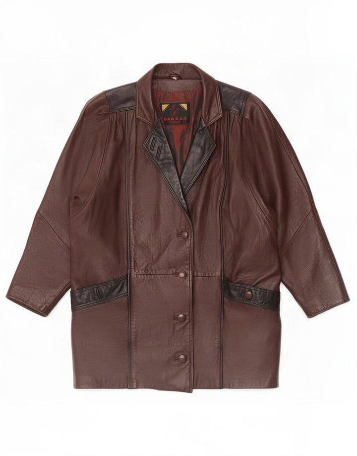 Sardar Γυναικείο Δερμάτινο Παλτό UK 16 Large Brown