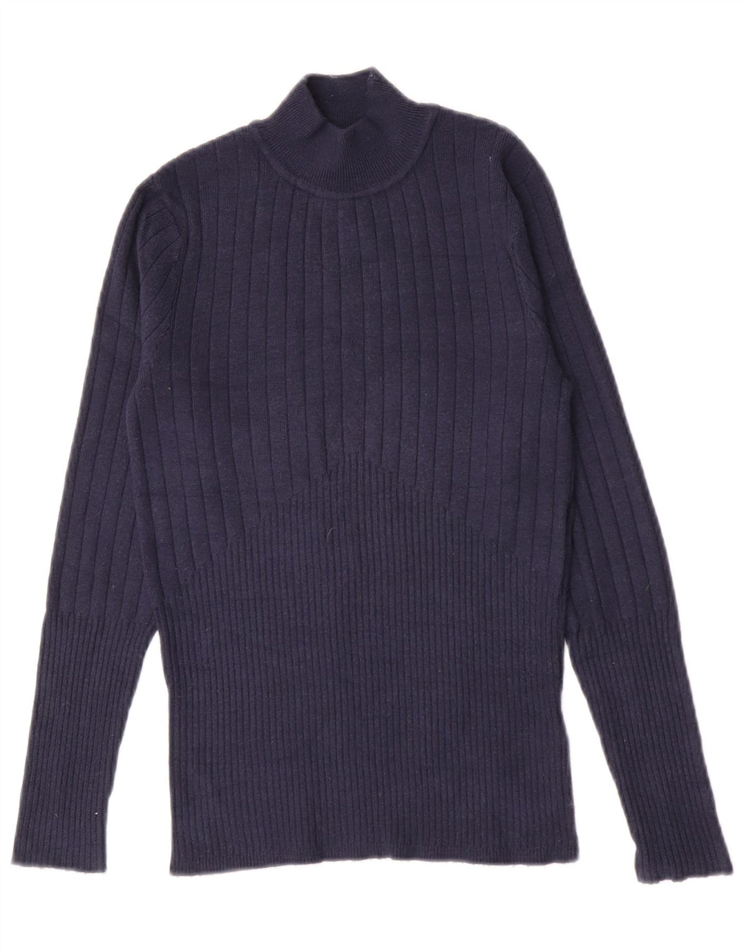 Marks & Spencer Γυναικείο πουλόβερ με λαιμό χελώνα UK 10 Small Navy Blue