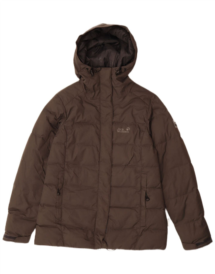 Jack Wolfskin γυναικείο μπουφάν με κουκούλα UK 12/14 Μεσαίο καφέ πολυαμίδιο