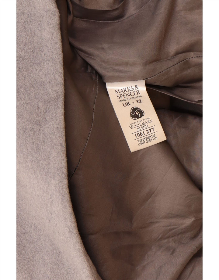 Marks & Spencer Γυναικείο Πανωφόρι UK 12 Medium Grey New Wool