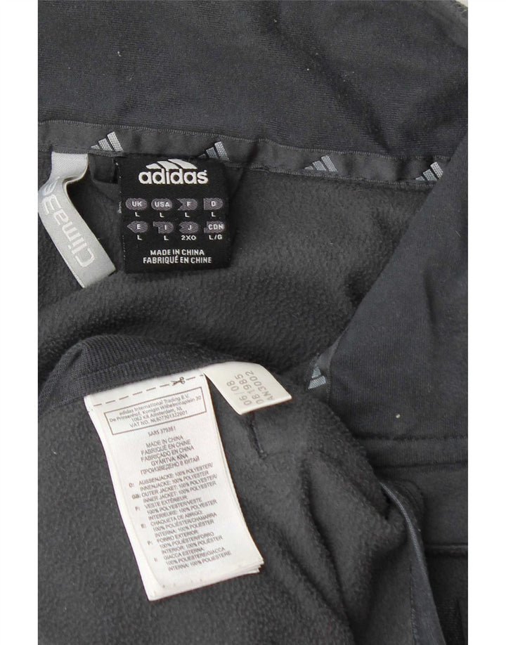 Adidas Ανδρικό Fleece Jacket UK 40 Large Grey Polyester