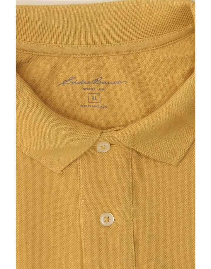 EDDIE BAUER Mens Polo Shirt XL Yellow Cotton Vintage Eddie Bauer and Second-Hand Eddie Bauer from Messina Hembry 
