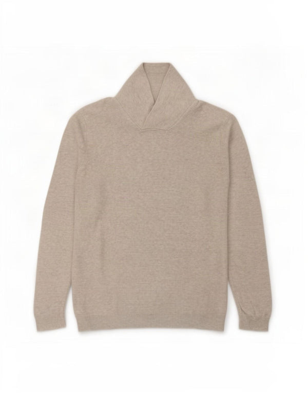 Ανδρικό πουλόβερ Jules Shawl Neck Jumper Μεγάλο γκρι βαμβακερό