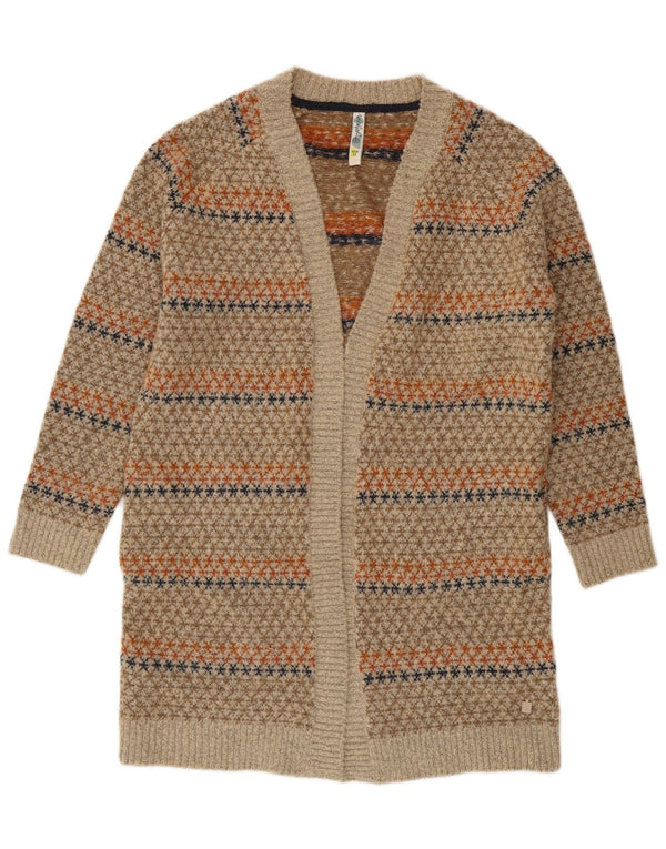 Weird Fish Γυναικείο Longline Cardigan πουλόβερ UK 12 Medium Beige γεωμετρικό