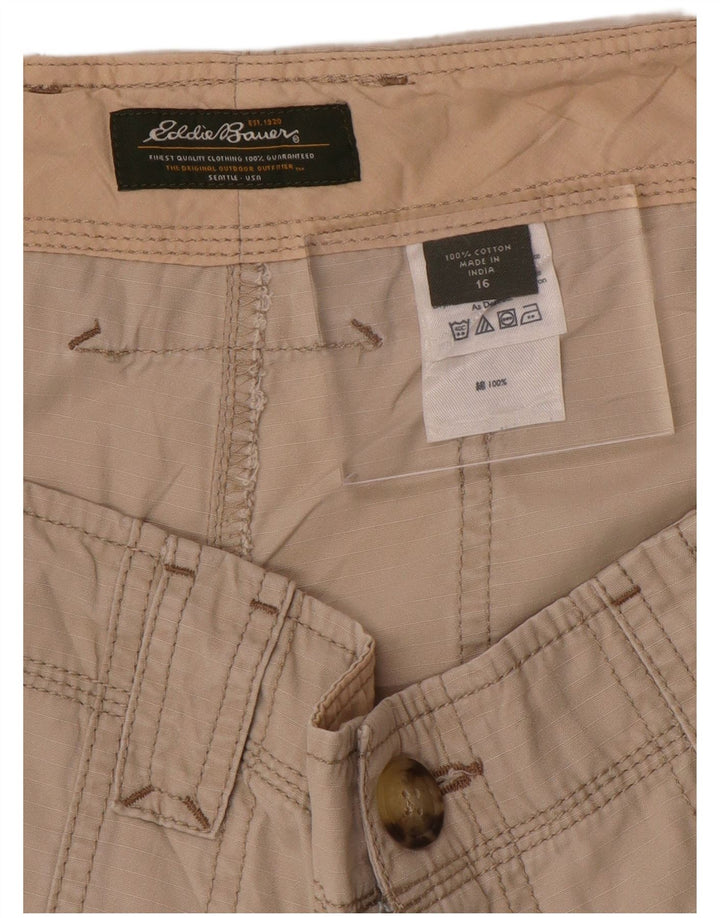 EDDIE BAUER Γυναικείο σορτς Chino US 16 2XL W38 Μπεζ βαμβακερό